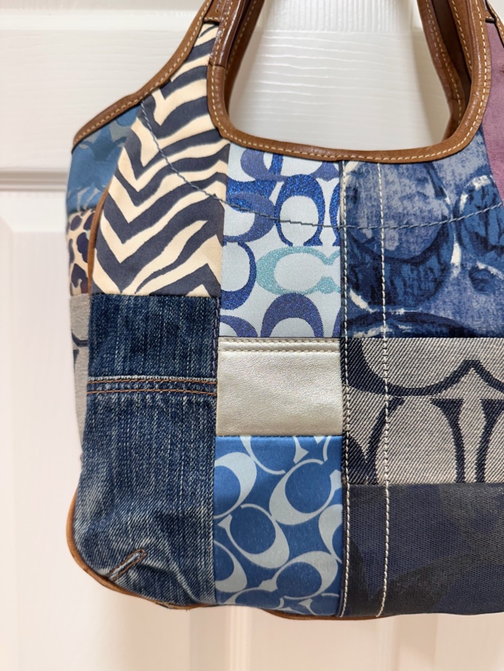 Coach Ergo Denim Patchwork Hobo Limited Edition Shoulder Bag Vintage Y2K - Picture 8 of 15